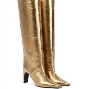 NWT Gold Balenciaga Blade Boots